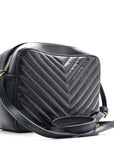 Calfskin Matelasse Monogram Lou Camera Bag Deep Marine