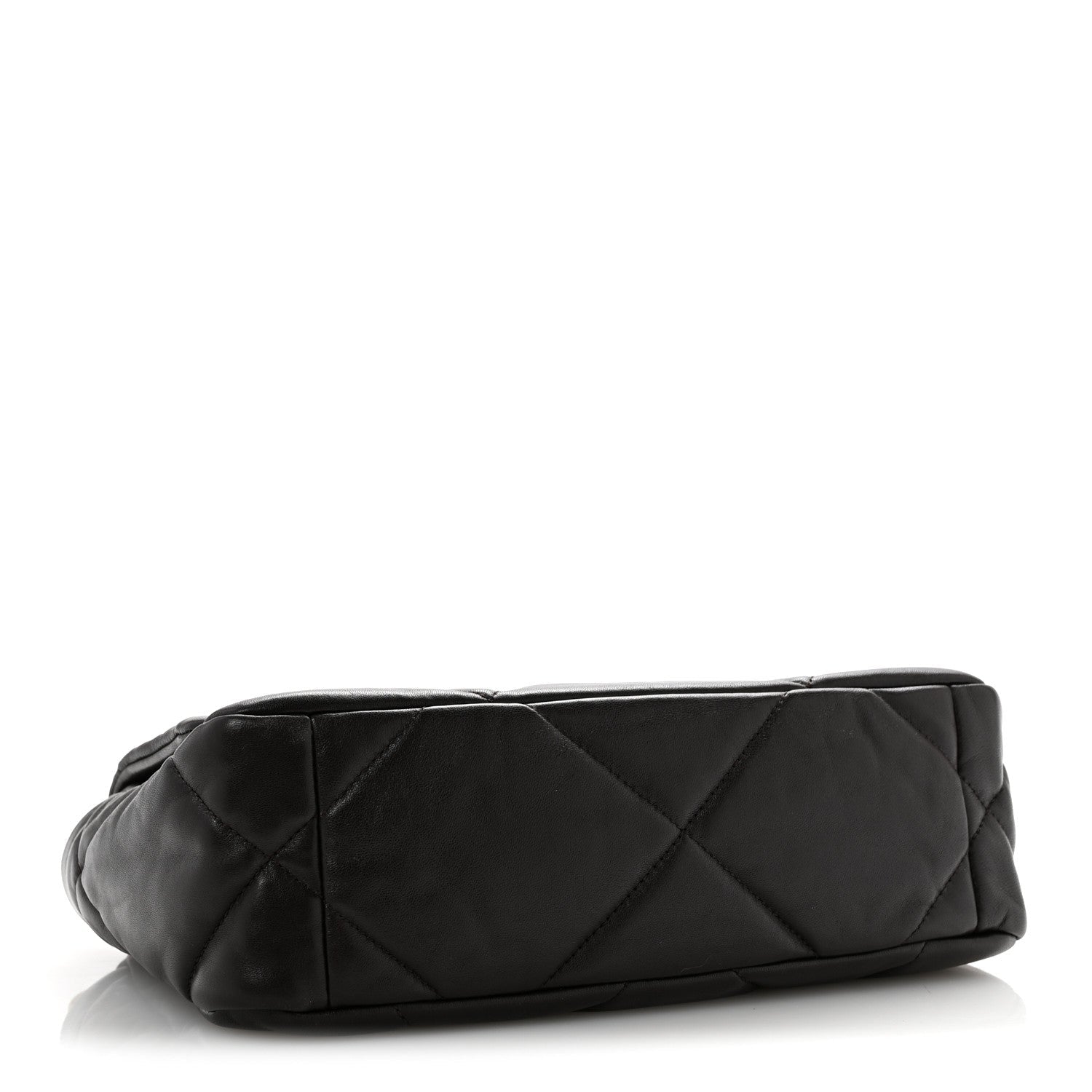 Lambskin Quilted Medium CHNL 19 Flap Dark Brown