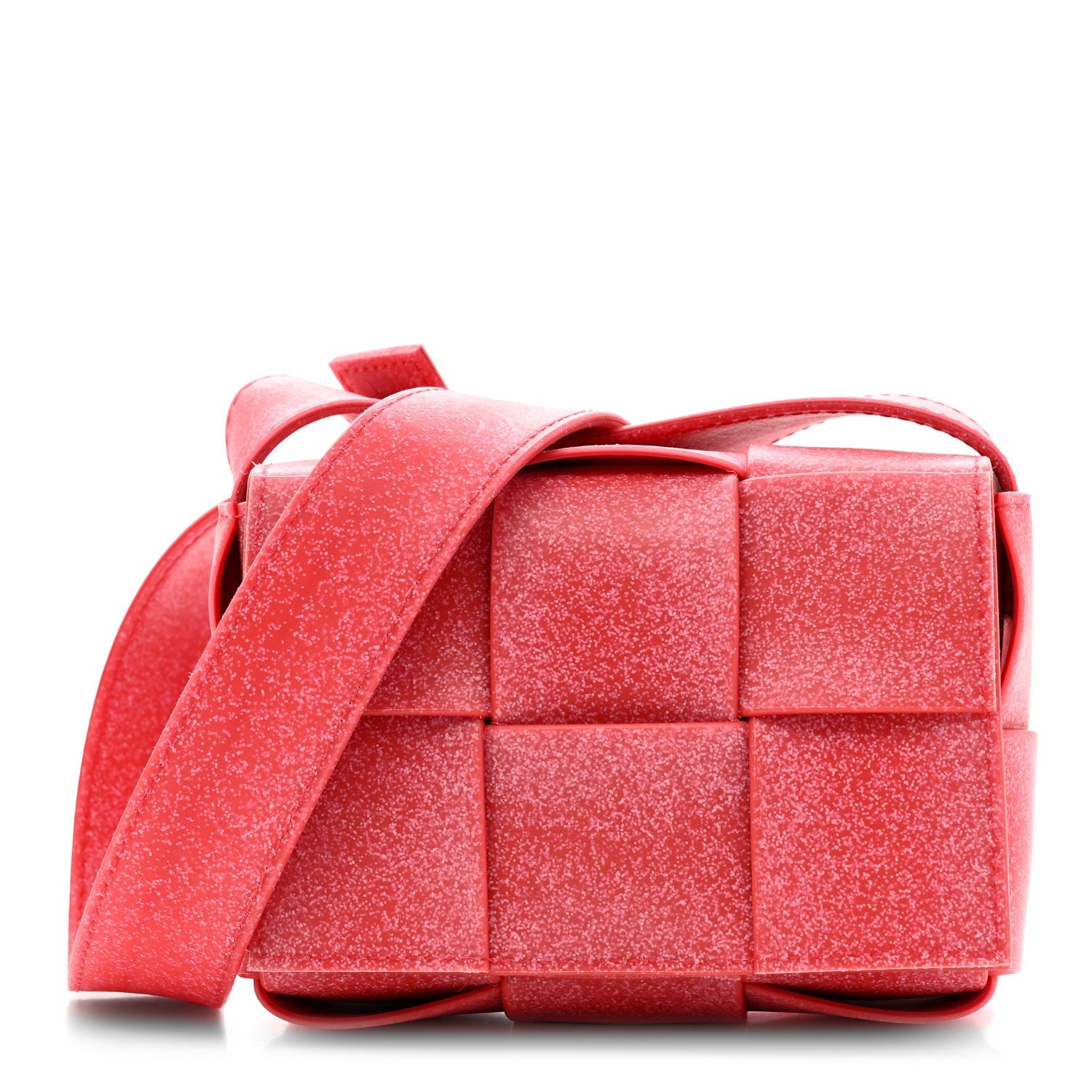 Rubber Maxi Intrecciato Extra Mini Cassette Crossbody Bag Firework