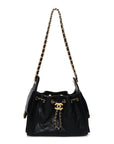 Caviar Quilted Mini CHNL 25 Handbag Black