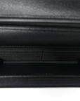 Grained Calfskin Quilted CC Box Wallet On Chain WOC Black