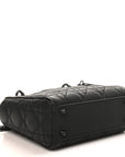 Ultra Matte Calfskin Cannage Mini Lady D1OR Black