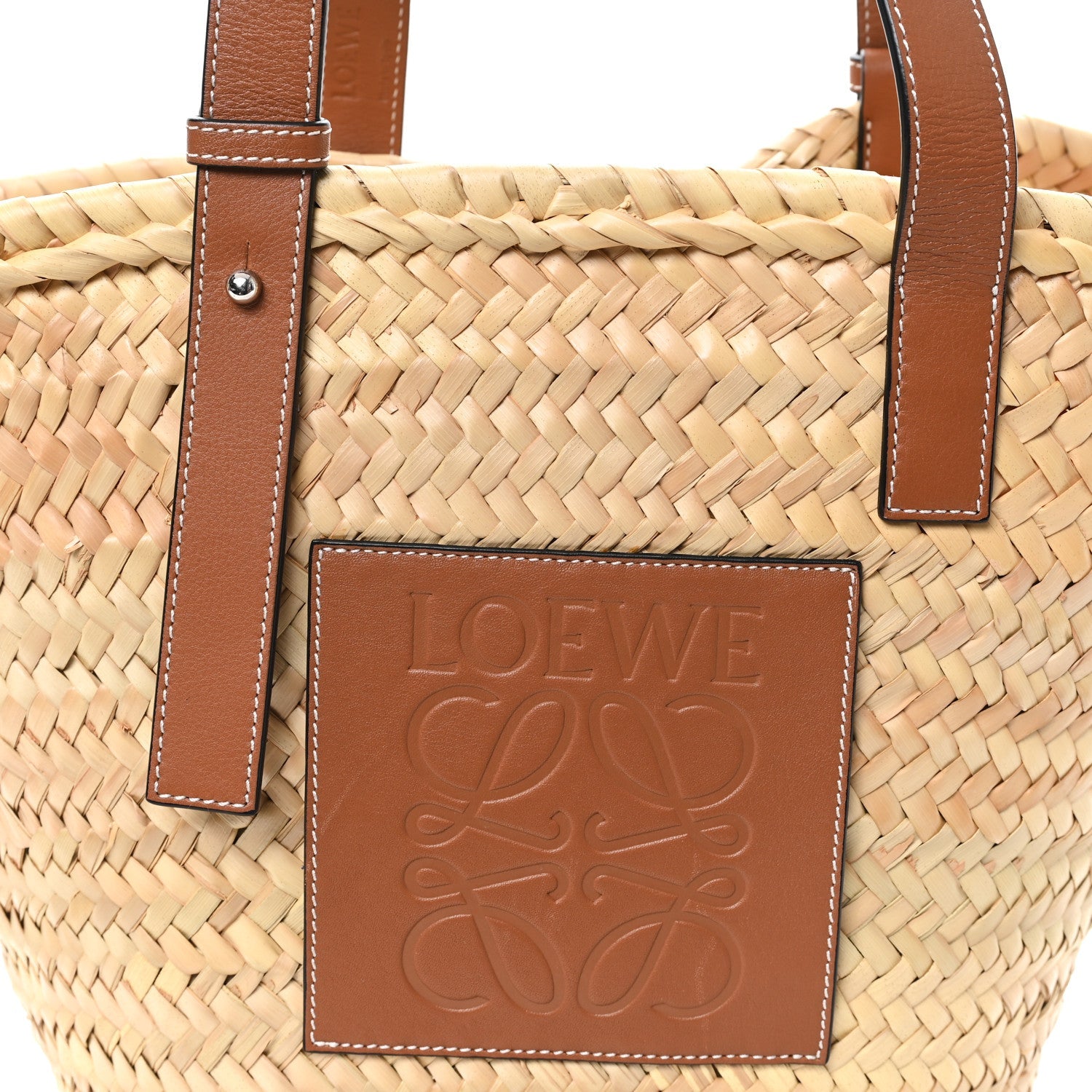Raffia Large Basket Tote Bag Natural Tan