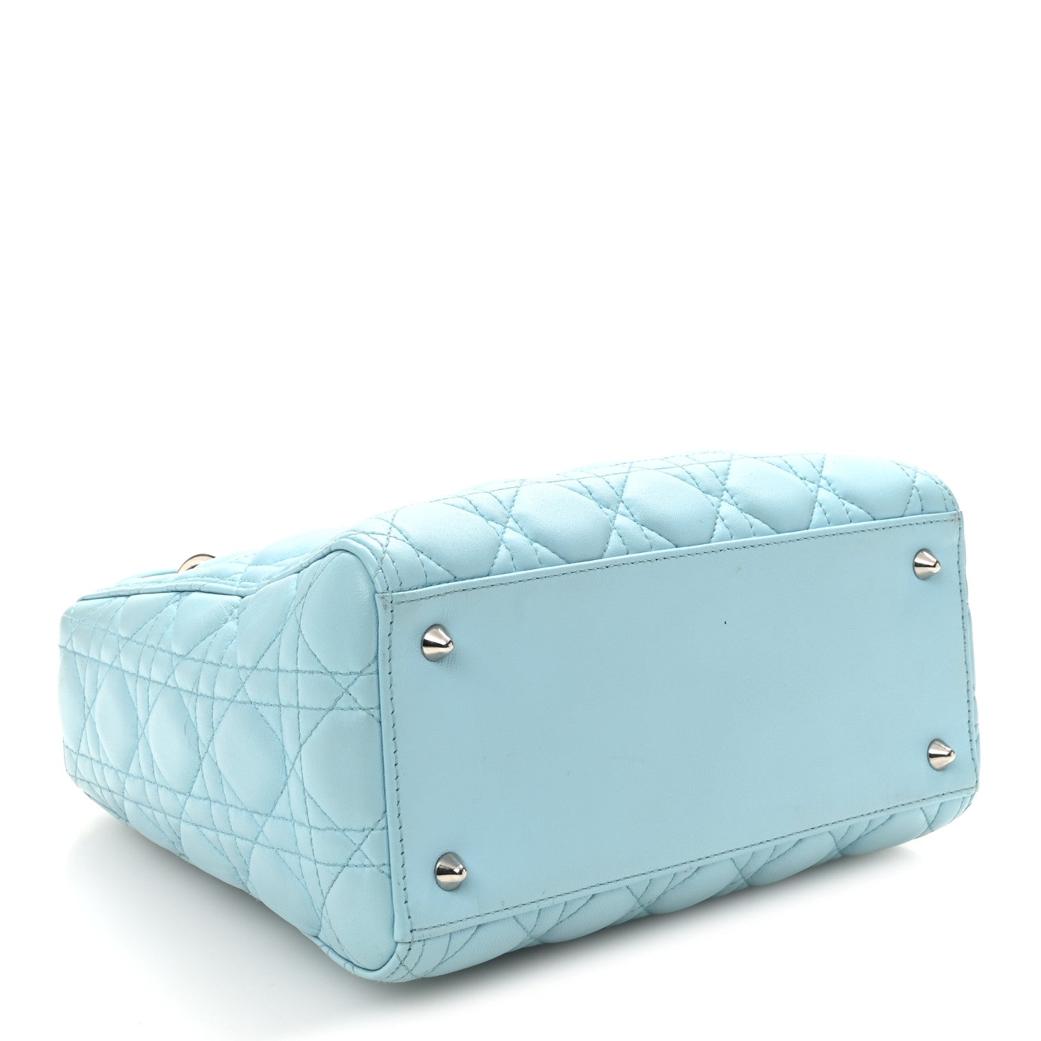 Lambskin Cannage Medium Lady D1OR Light Blue