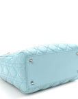 Lambskin Cannage Medium Lady D1OR Light Blue