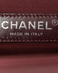 Velvet Tweed Quilted Medium Boy Flap Burgundy