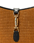 Straw Lux Boarded Dyana Lux Calfskin Small Jackie 1961 Hobo Natural Blue
