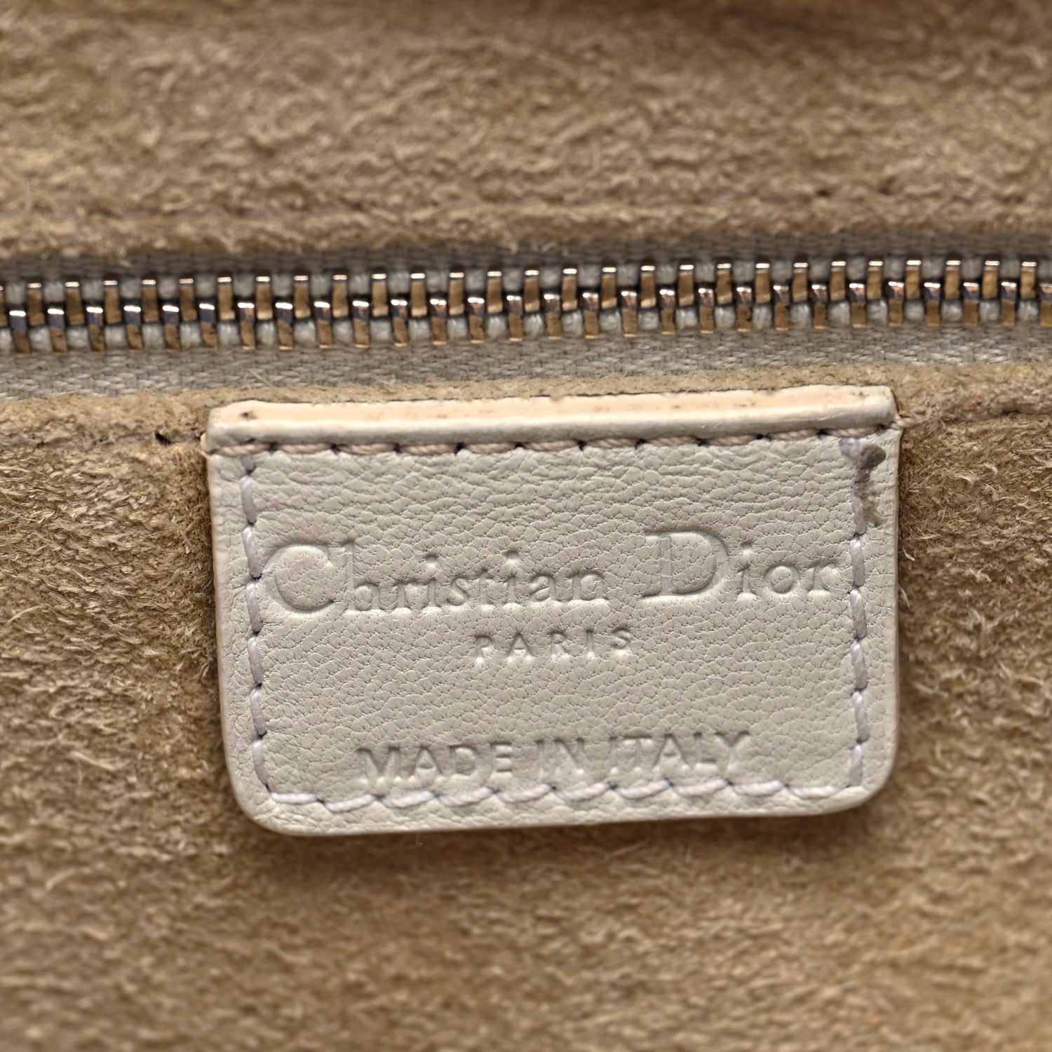 Lambskin Woven D1OR Tote White