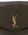 Grained Lambskin Large Cassandre Envelope Pouch Light Musk