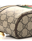 GG Supreme Monogram Textured Dollar Calfskin Web Ophidia Belt Bag 110 44 Beige Ebony New Acero