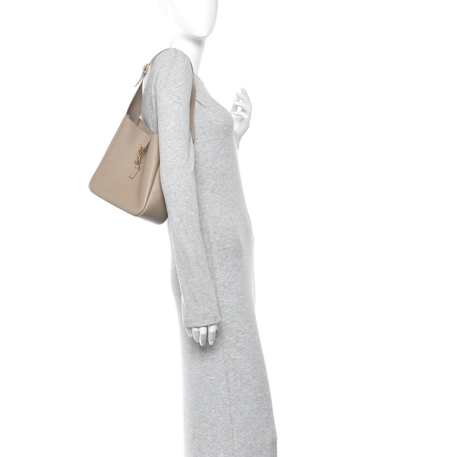 Smooth Calfskin Small Le 5 A 7 Soft Hobo Dusty Grey