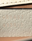 GG Supreme Monogram Berry Textured Dollar Calfskin Small Padlock Shoulder Bag Beige Ebony Light Copper Mystic White