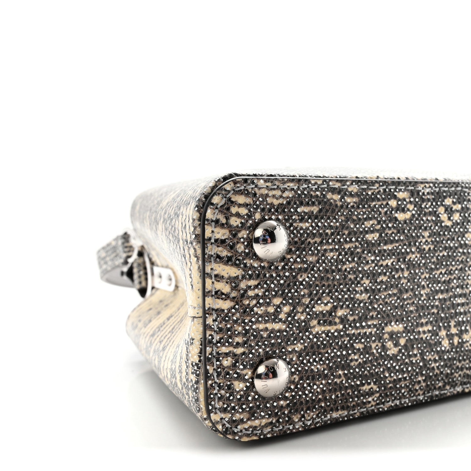 Lizard Mini Capucines Argento