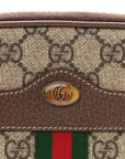 GG Supreme Monogram Ophidia Belted iPhone Case 95 38 Dark Brown