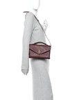 Nappa Intrecciato Knot Lock Top Handle Crossbody Bag Barolo