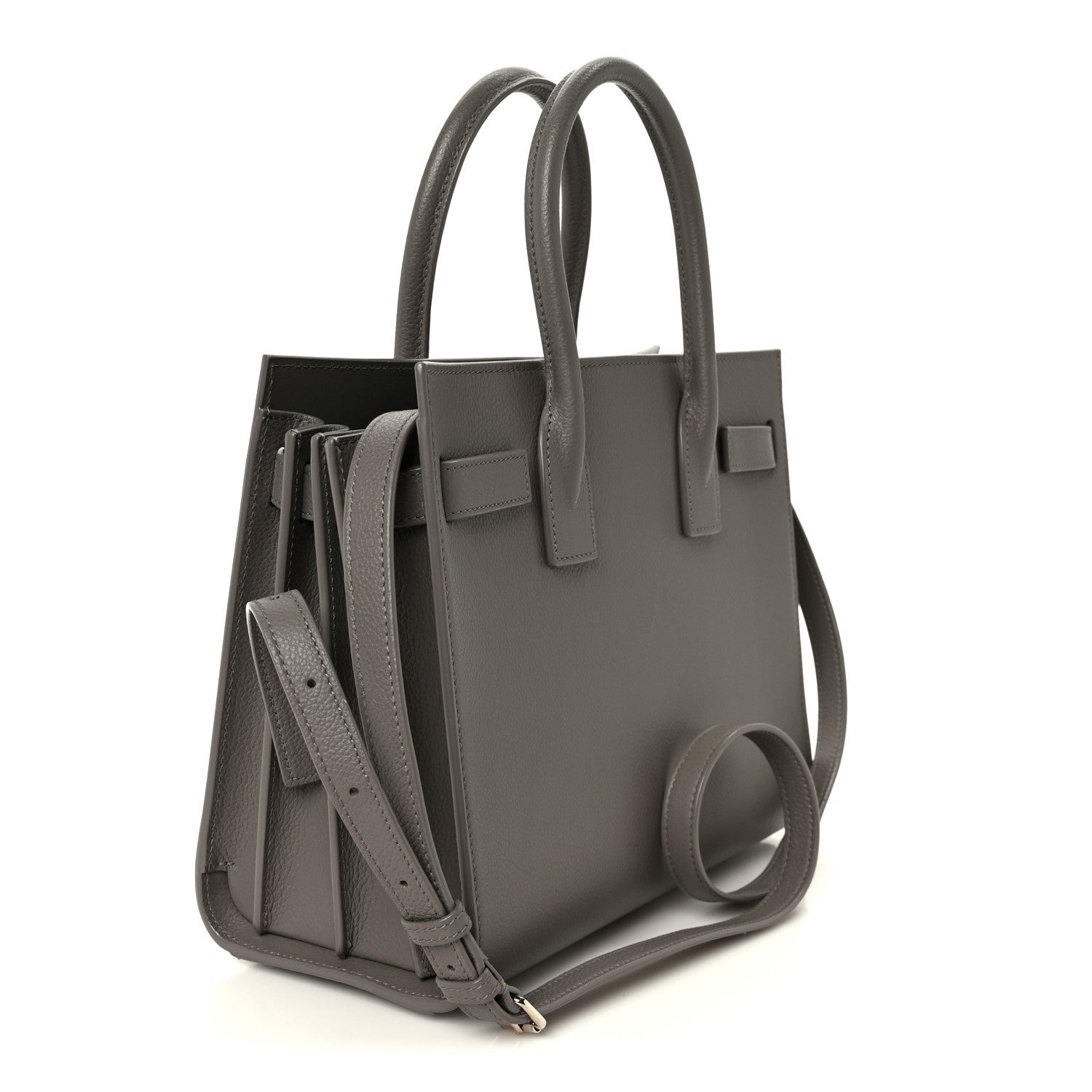 Grained Calfskin Baby Sac De Jour Taupe