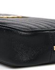 Grain De Poudre Matelasse Monogram Mini Lou Camera Bag Black
