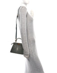 Stingray Shiny Nappa Petite Peekaboo I SEE U Satchel Verde Inglese