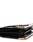 City Calfskin Ostrich Cahier Bag Fuoco Black