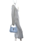 Grained Calfskin Web Medium Jackie 1961 Hobo Light Blue