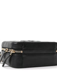 Caviar Quilted Small CC Filigree Vanity Case Black