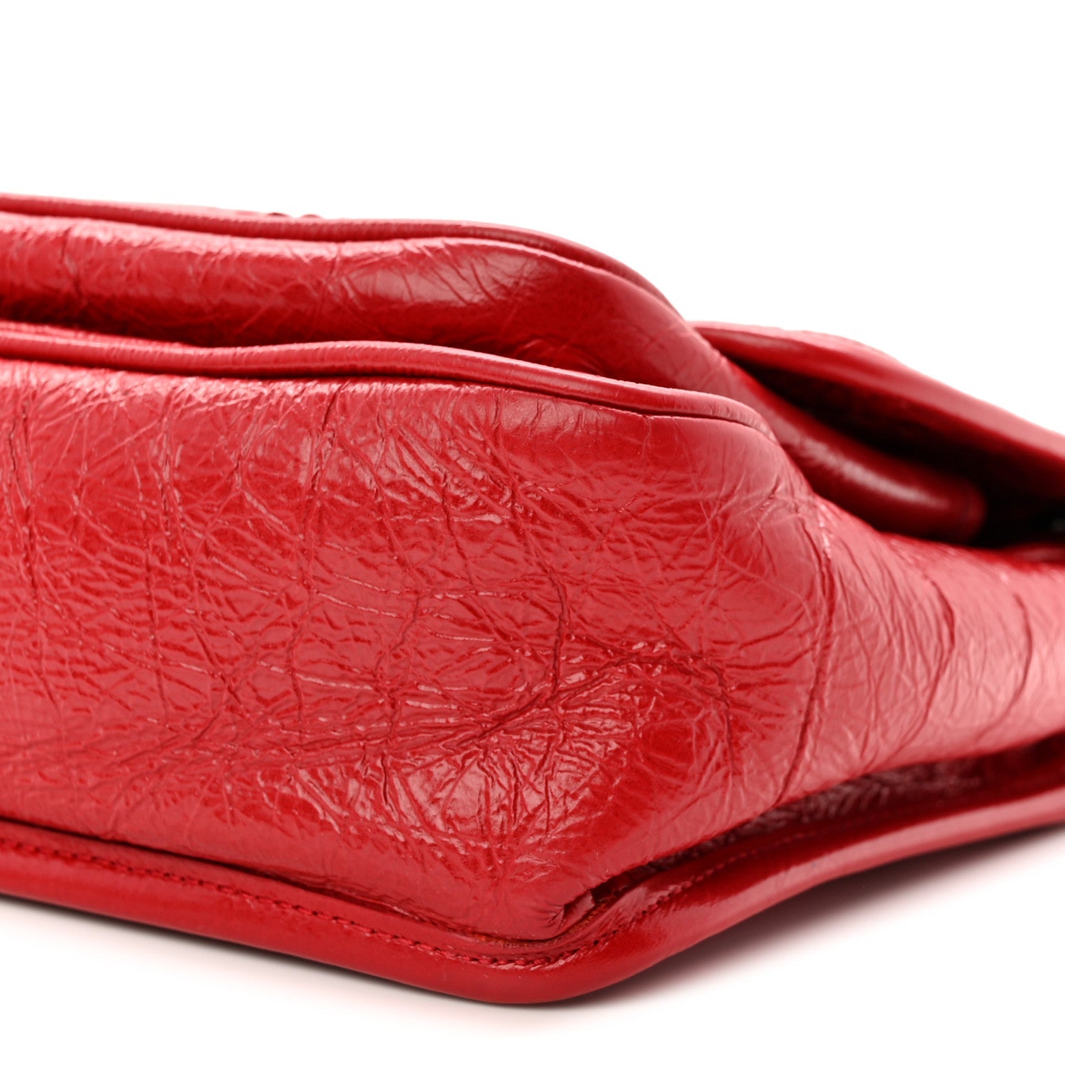 Crinkled Calfskin Matelasse Monogram Baby Niki Chain Satchel Rouge Eros