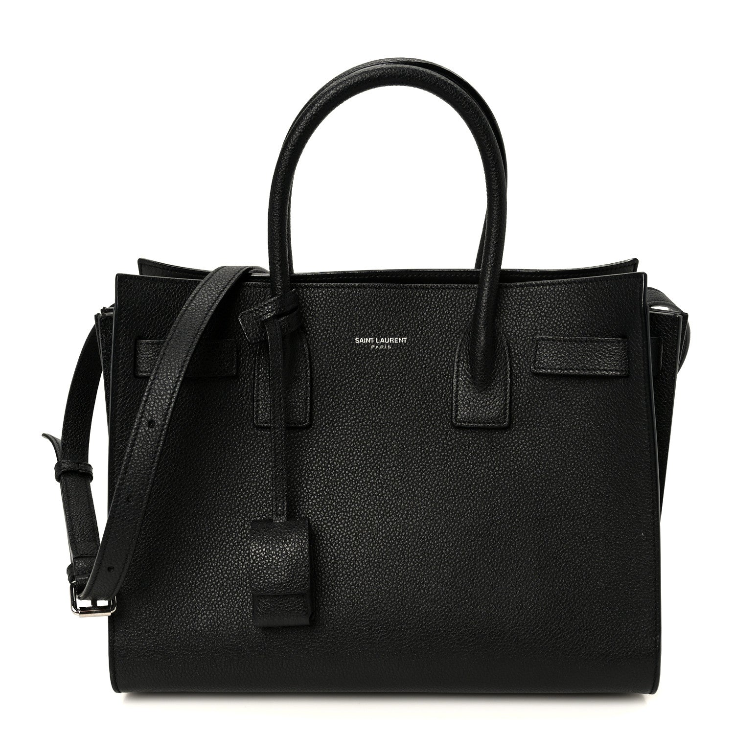 Grained Calfskin Small Sac De Jour Black