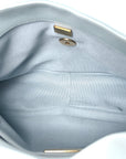 Lambskin Quilted Large CHNL 19 Flap Light Blue