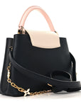 Taurillon Flower Chain Capucines MM Black Cream Pink