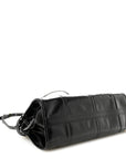 Glossy Calfskin Triangle Medium Bonnie Shoulder Bag Black