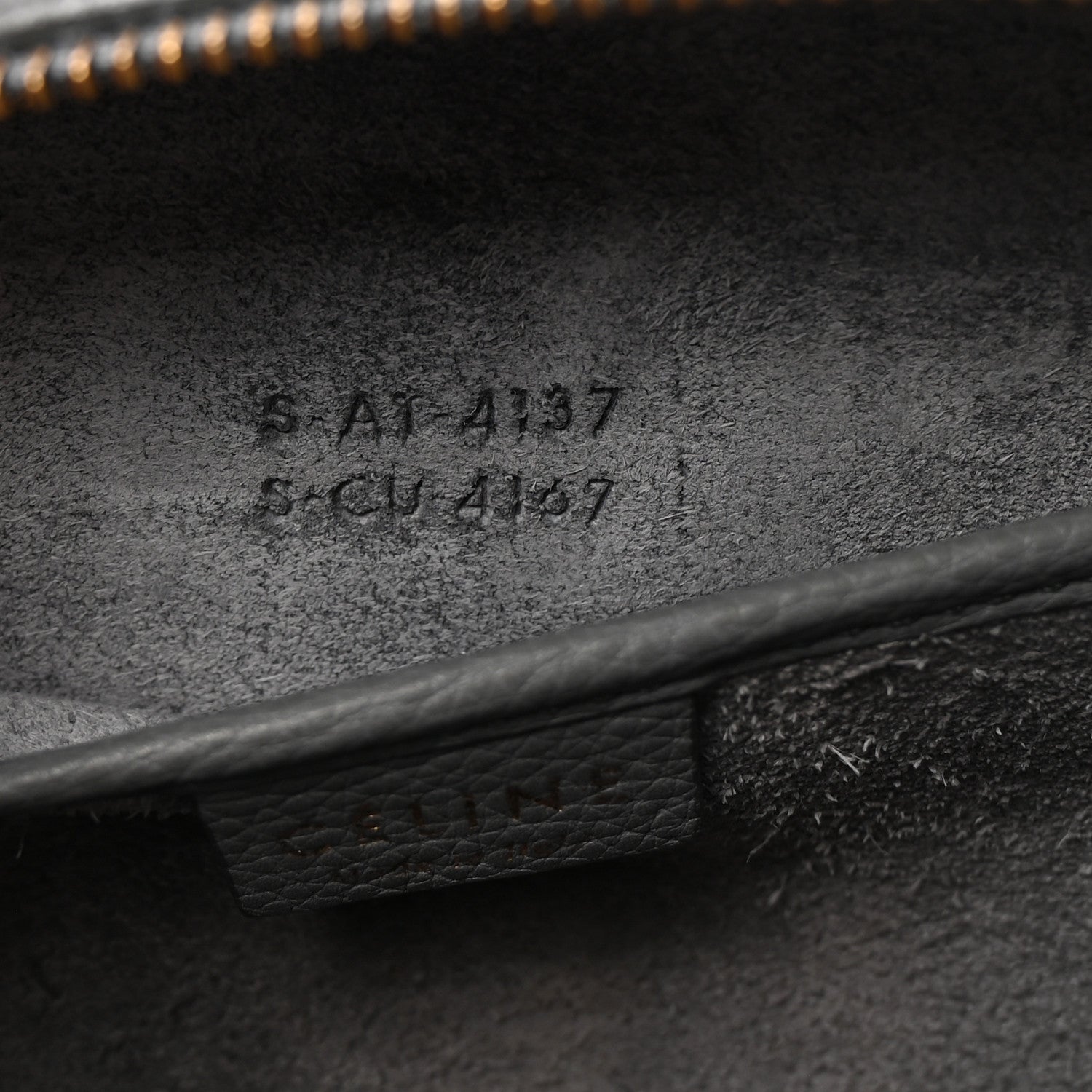 Baby Drummed Calfskin Nano Luggage Kohl