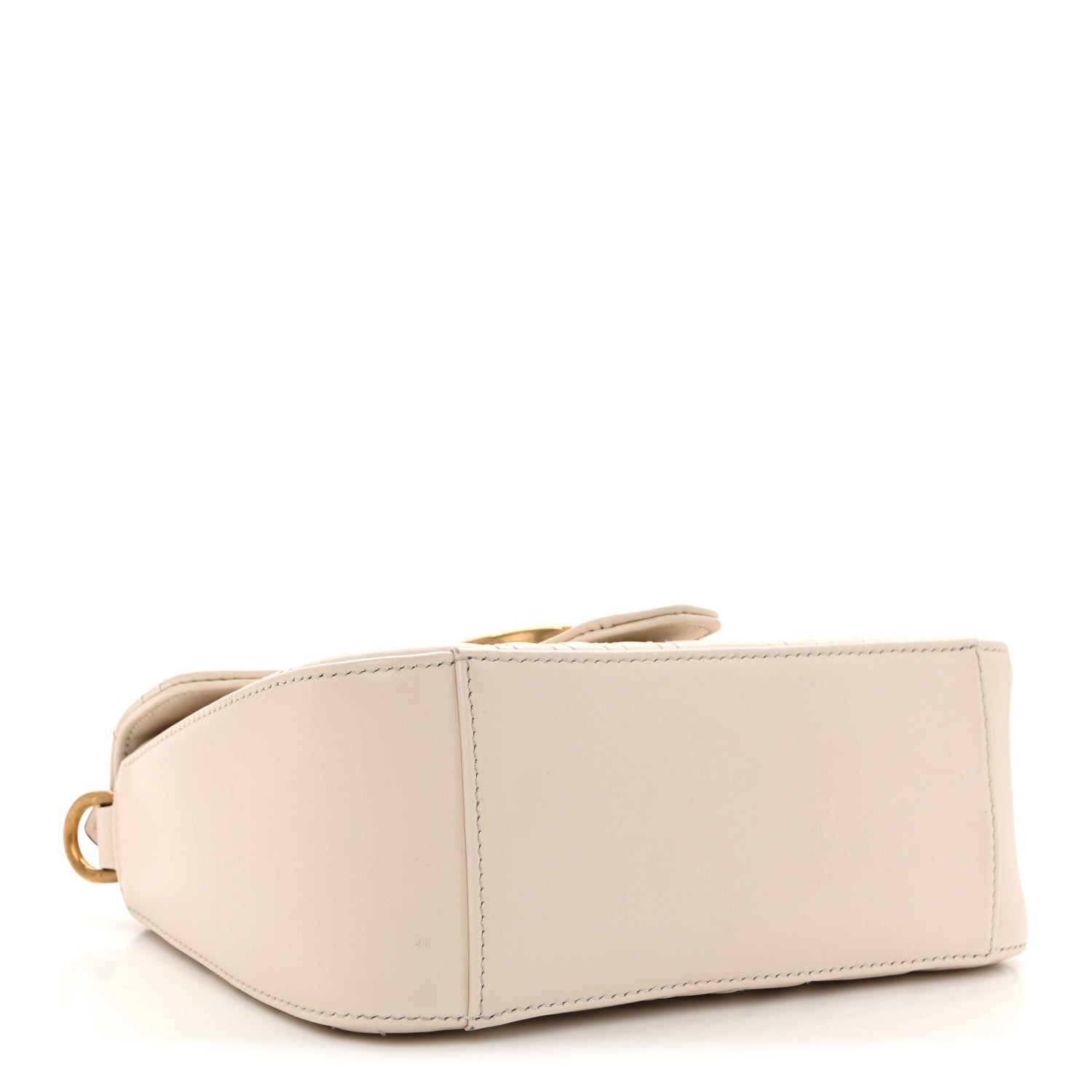 Calfskin Matelasse Mini GG Marmont Top Handle Shoulder Bag White