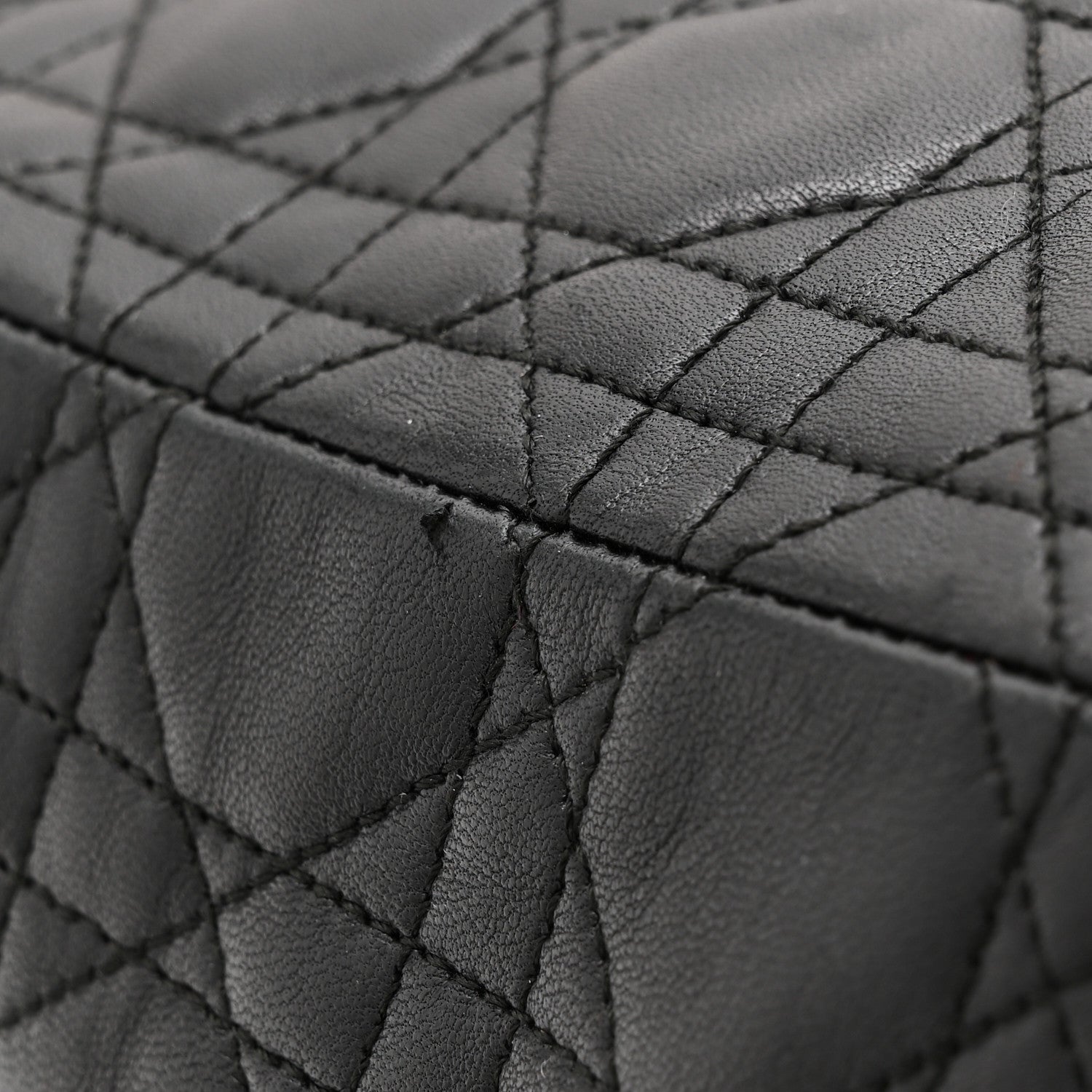 Lambskin Cannage Large Lady D1OR Black