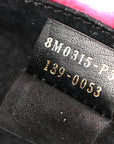 Shearling Nappa Mini Be Baguette Shoulder Bag Fuxia Black