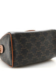 Triomphe Canvas Calfskin Small Boston Bag Tan