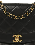 Lambskin Quilted Small Single Flap Black