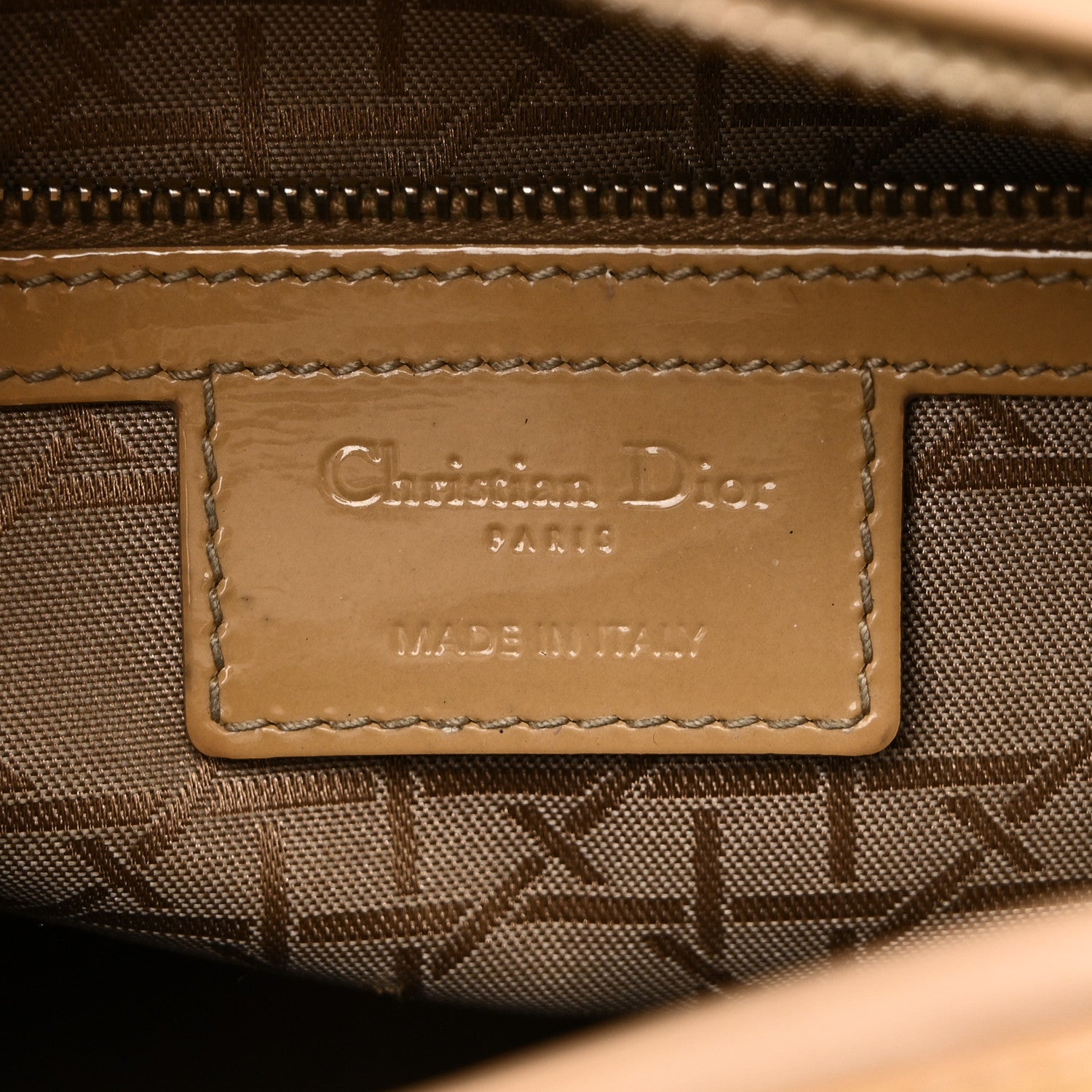 Patent Cannage Large Lady D1OR Dark Beige
