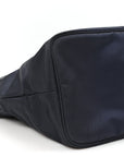 Nappa Nylon Soft Padded Shopping Tote Black Blue