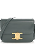 Shiny Calfskin Teen Triomphe Petrol