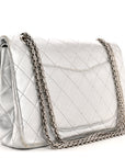 Metallic Lambskin Quilted 2.55 Reissue 227 Flap Silver