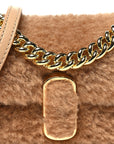 Faux Fur Calfskin Mini The Teddy J Marc Shoulder Bag Camel