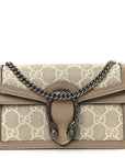 GG Supreme Monogram Textured Dollar Calfskin Super Mini Dionysus Shoulder Bag Beige Mystic White Oatmeal
