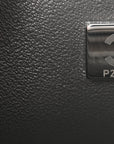 Metallic Lambskin Quilted Mini Rectangular Flap  Dark Grey
