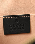 Suede Patent Web Mini Ophidia Shoulder Bag Hibiscus Red Black