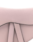 Grained Calfskin Mini Saddle Bag Light Pink