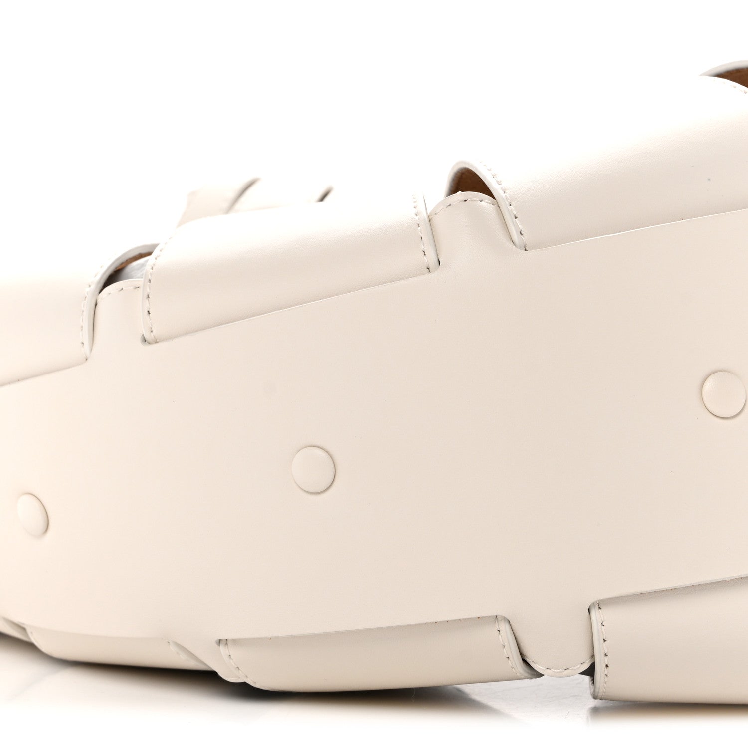 French Calfskin Shell Bag White Frost