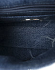 Denim CC Quilted Mini Square Flap Blue