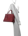 Vitello Elite Regular 2Jours Tote Rosso Scuro Ciliegia
