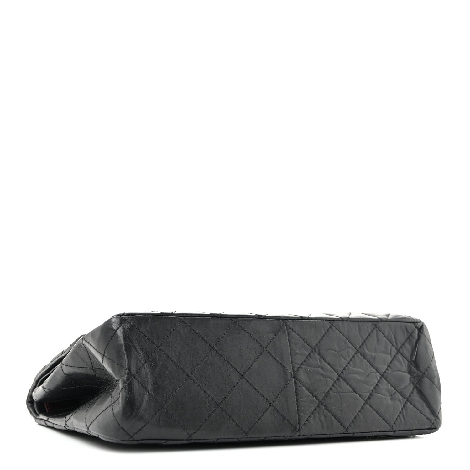 Aged Calfskin Quilted 2.55 Reissue 227 Flap Black