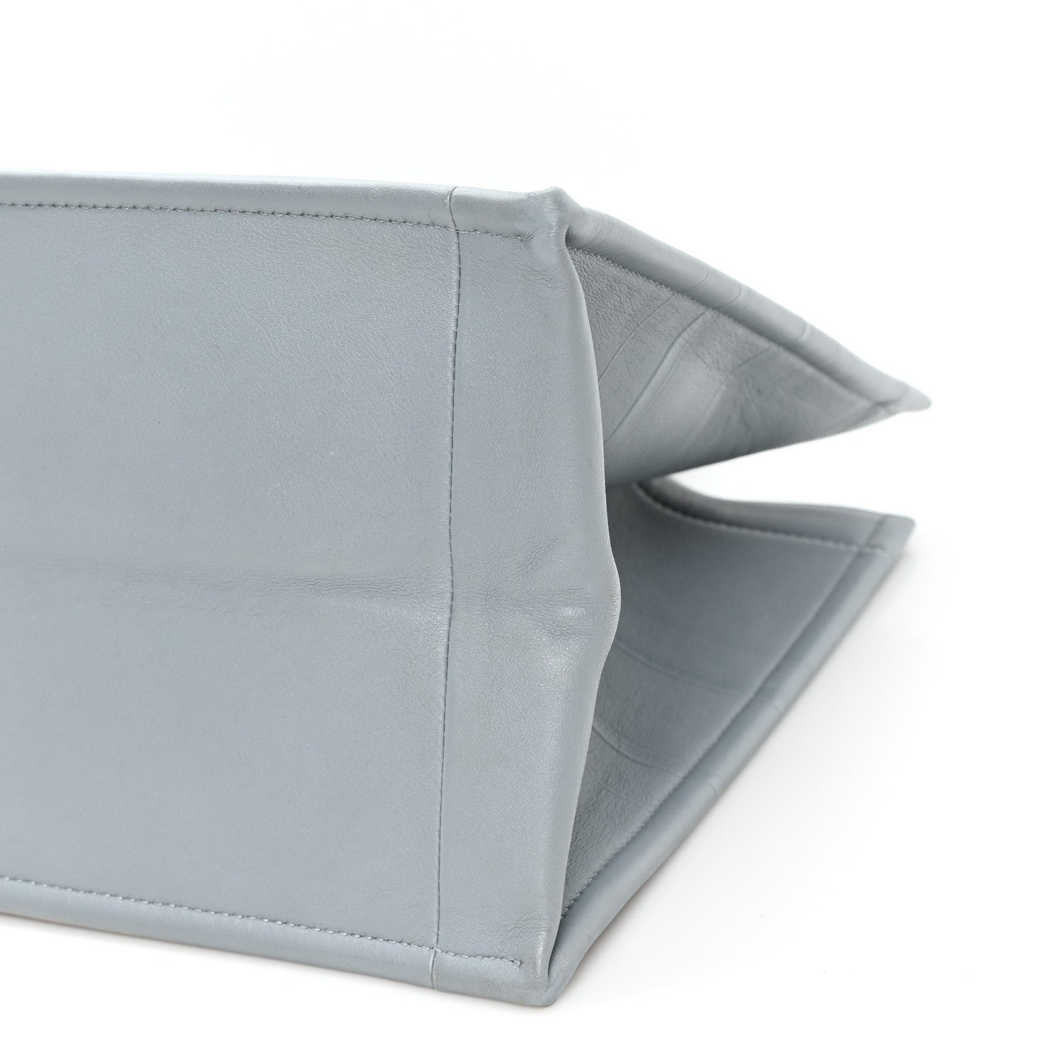 Calfskin Embossed Medium Book Tote Grey